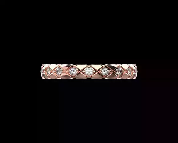 Coco Crush mini ring with diamonds 19 Size N223 3D print model