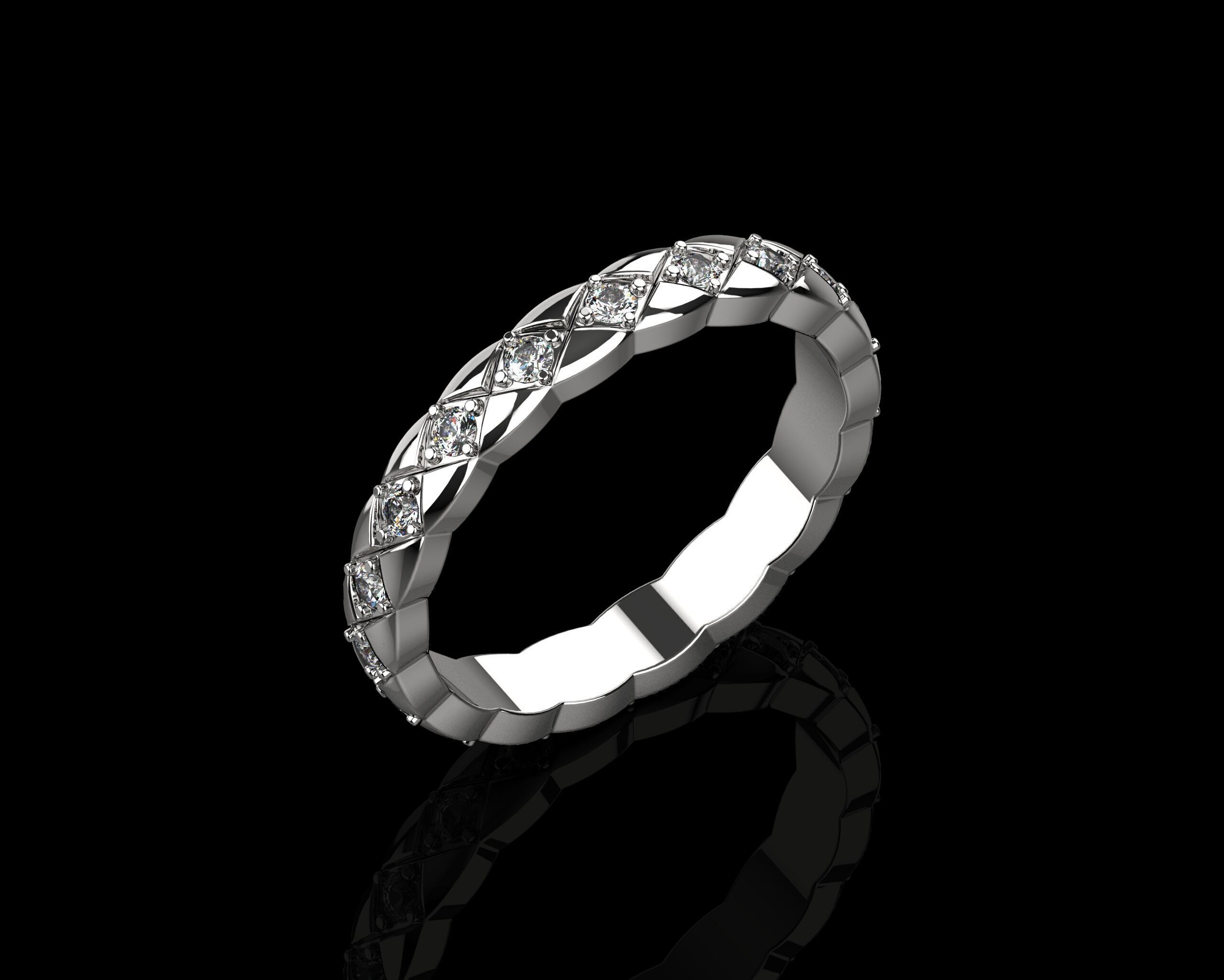 Coco Crush mini ring with diamonds 19 Size N223 3D print model_16