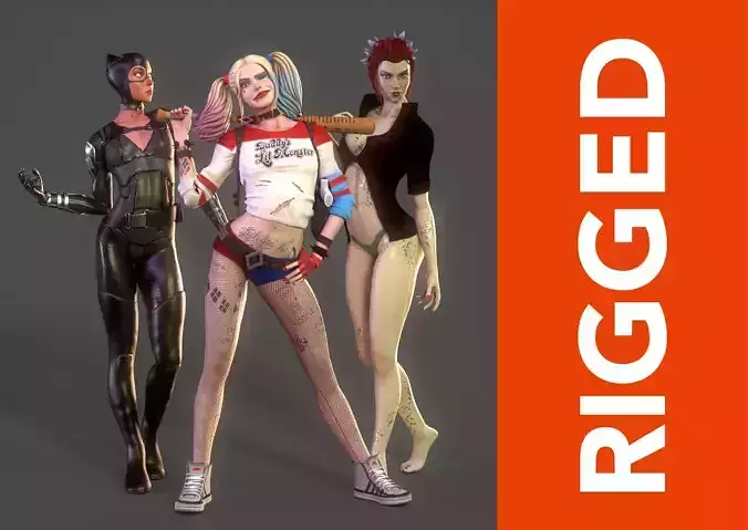 Gotham Sirens 3D Model Collection