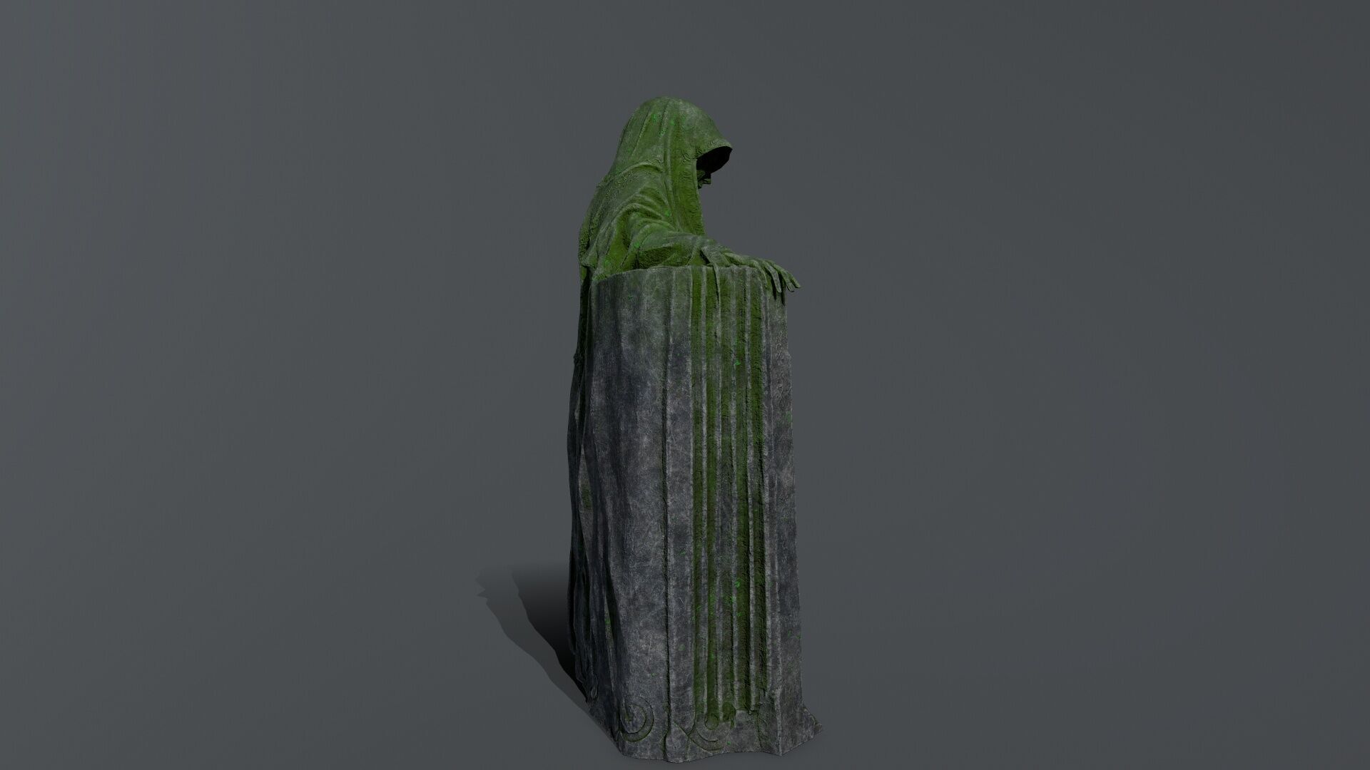 Dark Woman Low-poly 3D model_6