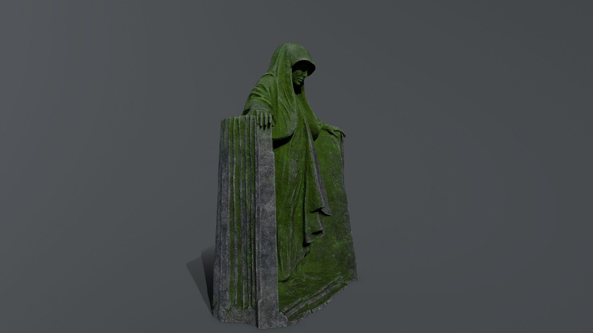 Dark Woman Low-poly 3D model_5