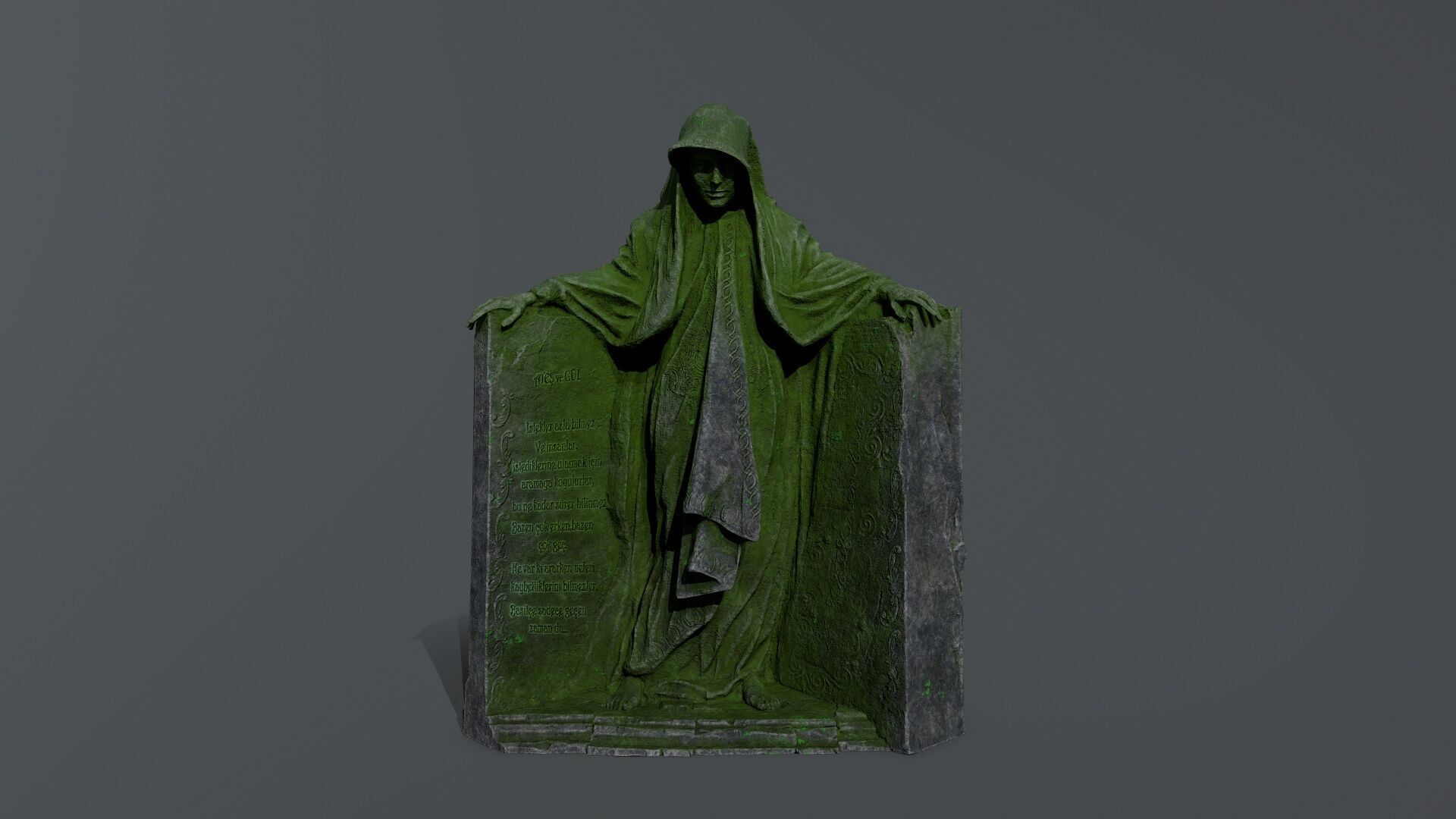 Dark Woman Low-poly 3D model_12