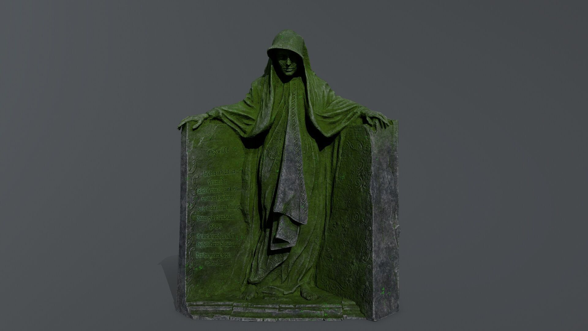 Dark Woman Low-poly 3D model_3