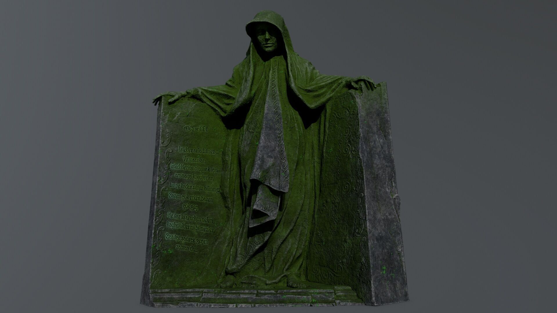 Dark Woman Low-poly 3D model_2