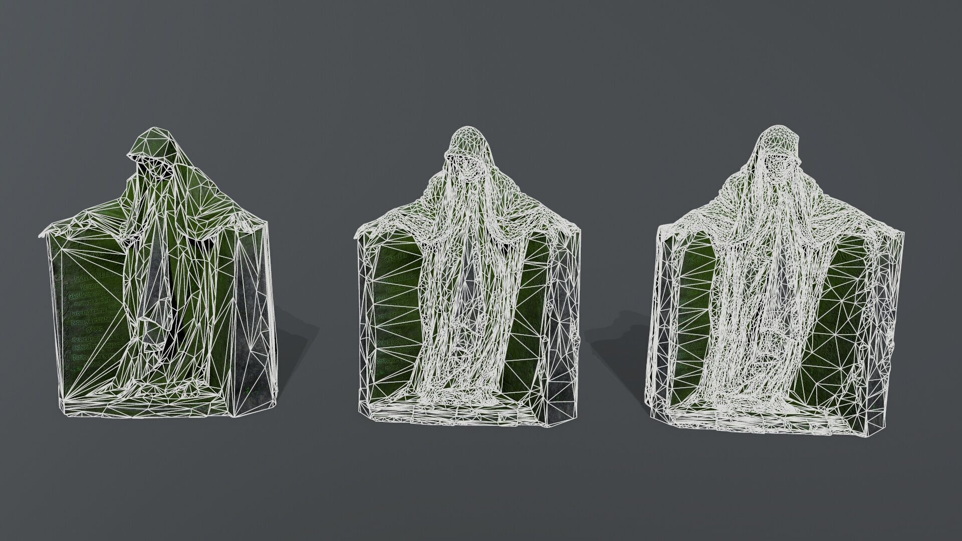 Dark Woman Low-poly 3D model_14