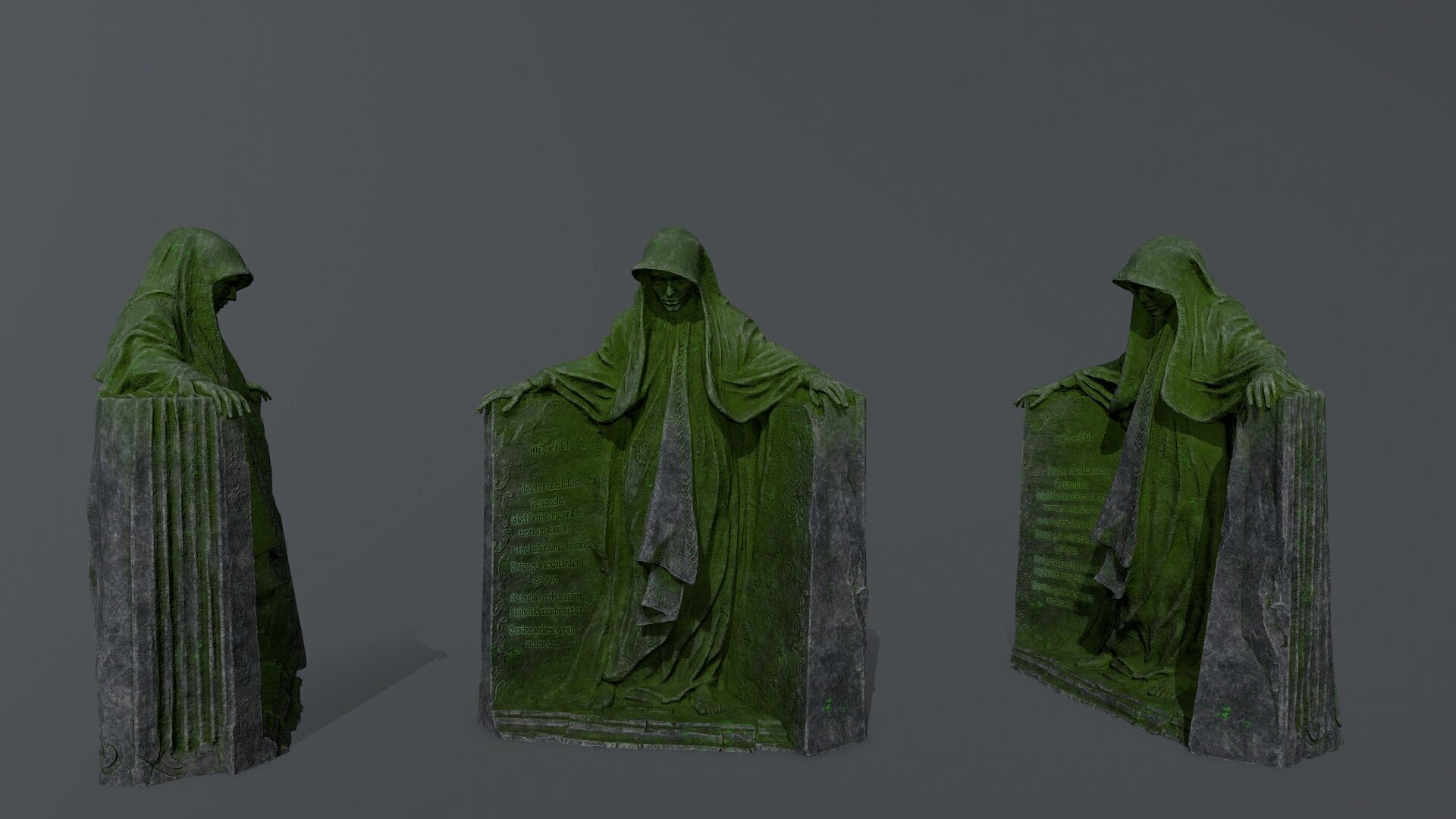 Dark Woman Low-poly 3D model_1