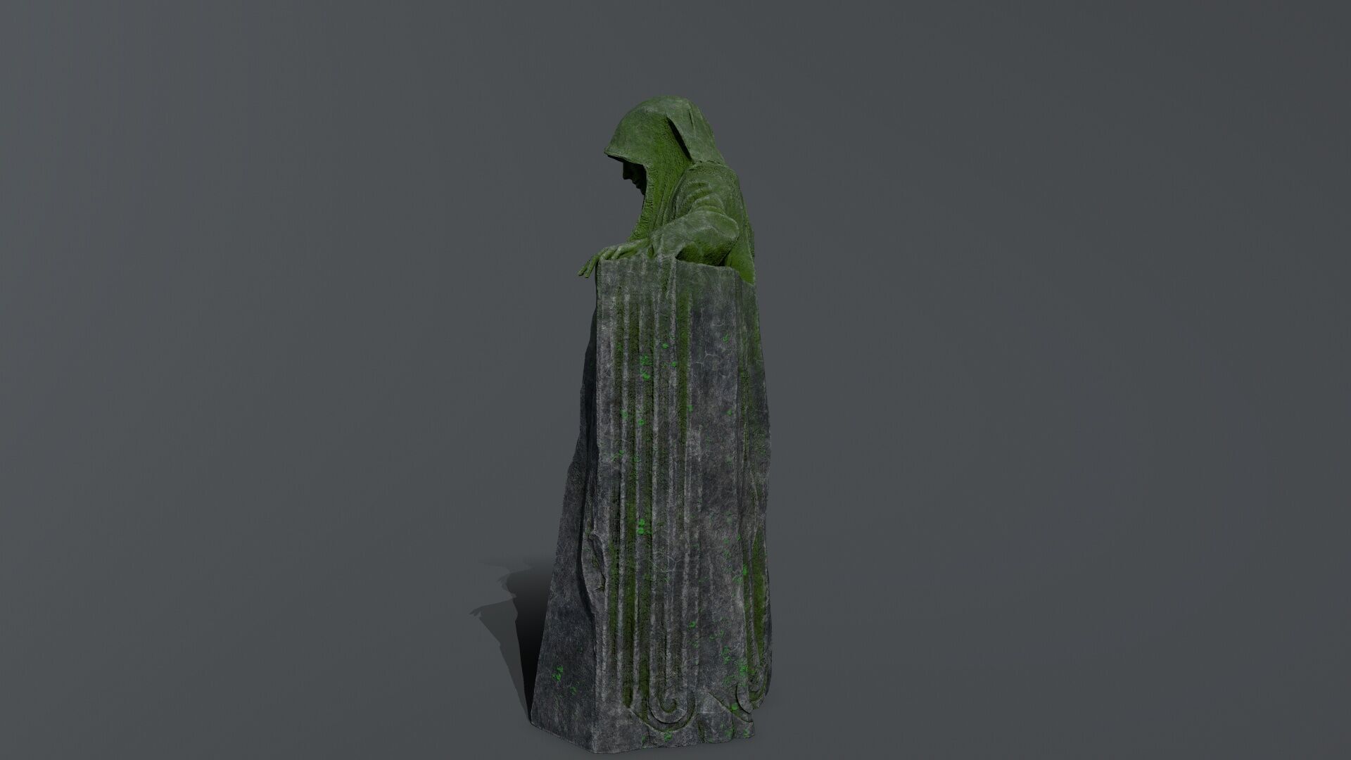 Dark Woman Low-poly 3D model_10