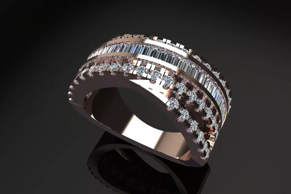 Luxury diamond Ring 3D print model