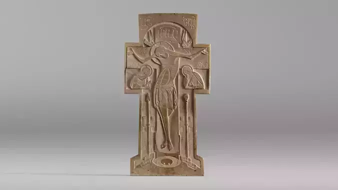 001589 Orthodox Carved Cross