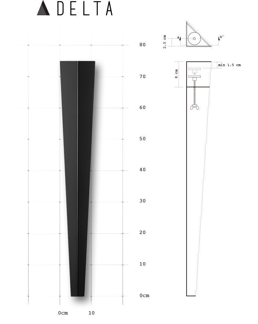 Table support 610 g 3D model_1