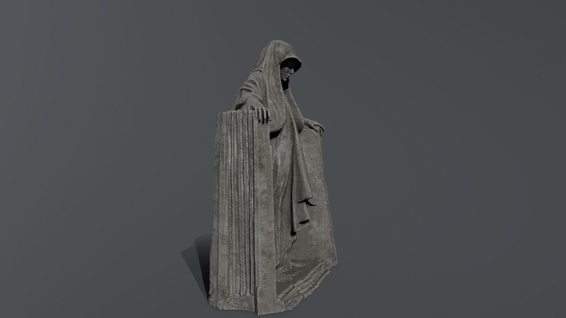 Dark Woman Low-poly 3D model_8