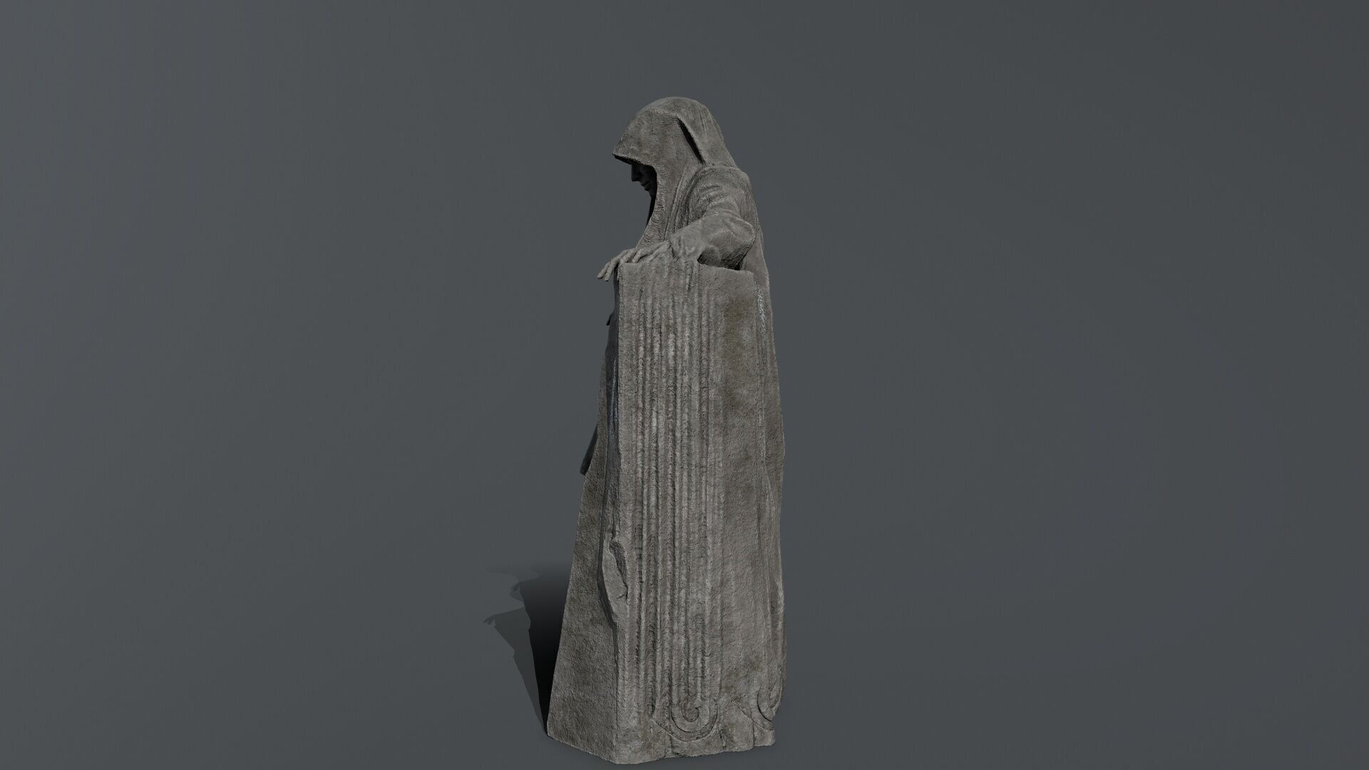 Dark Woman Low-poly 3D model_4