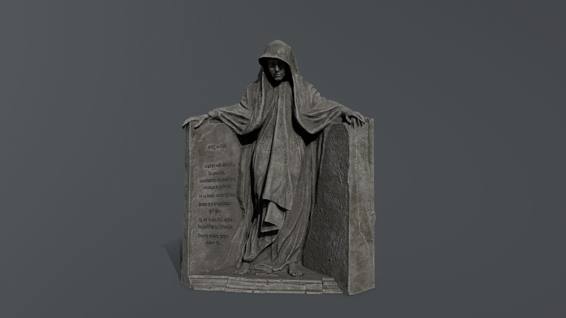 Dark Woman Low-poly 3D model_10
