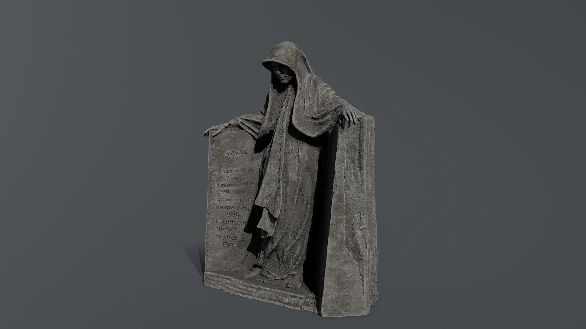 Dark Woman Low-poly 3D model_3