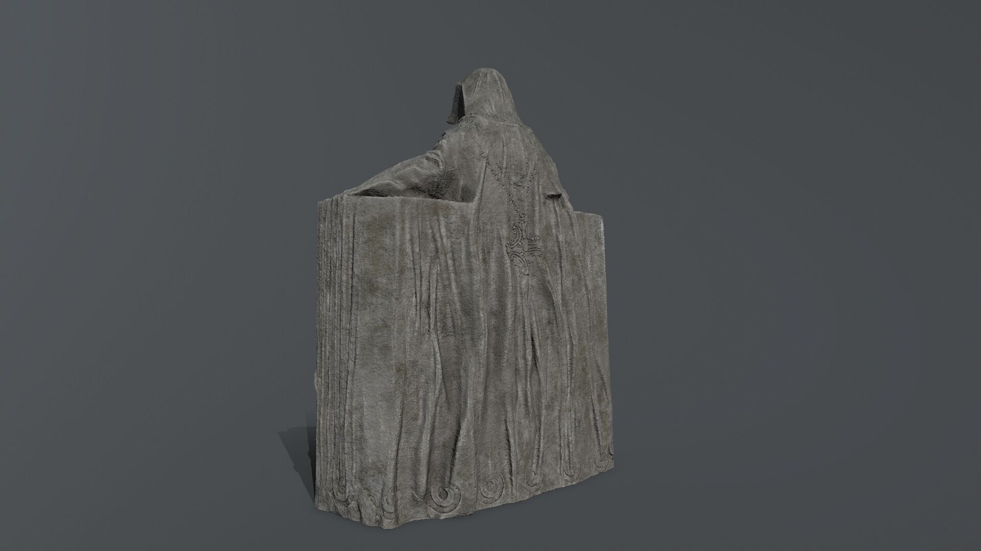Dark Woman Low-poly 3D model_5