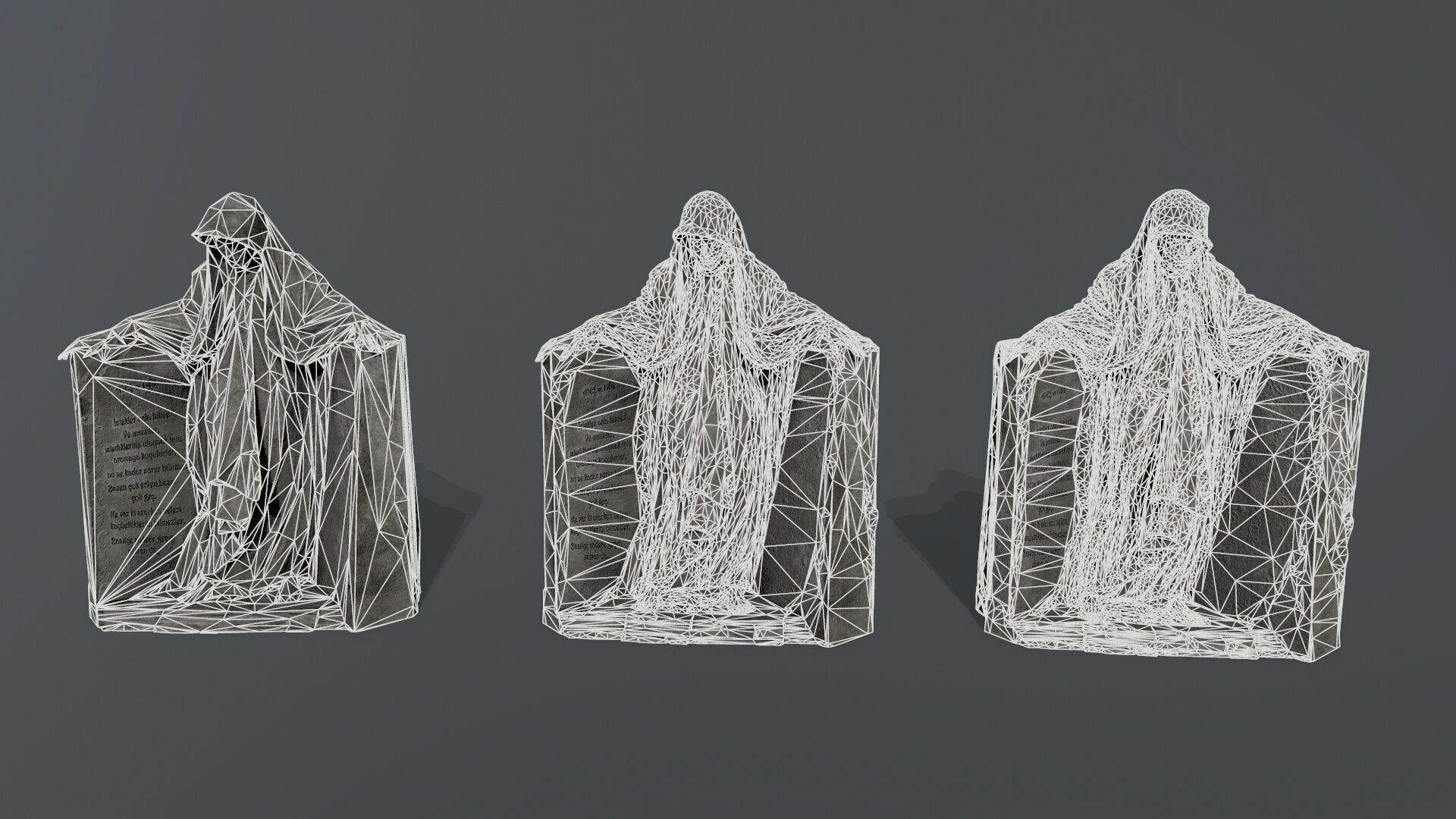 Dark Woman Low-poly 3D model_13