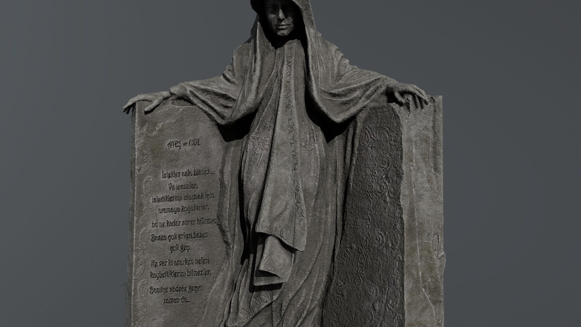 Dark Woman Low-poly 3D model_11