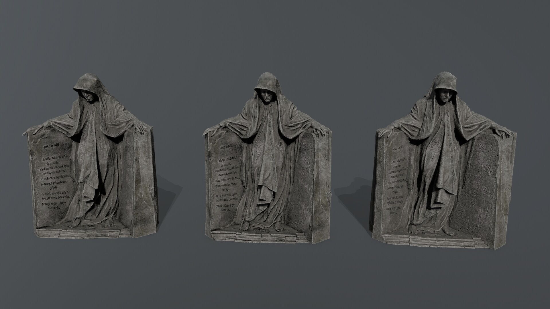 Dark Woman Low-poly 3D model_12