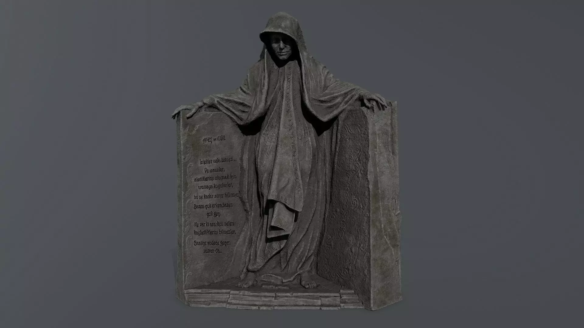 Dark Woman Low-poly 3D model_0