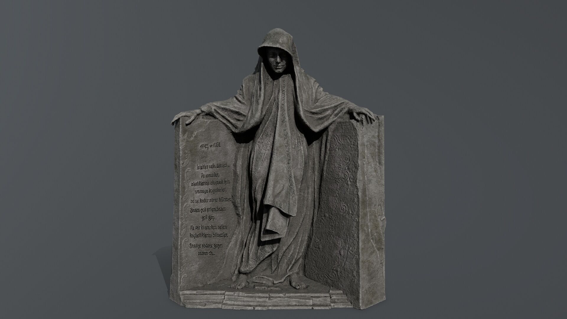 Dark Woman Low-poly 3D model_2