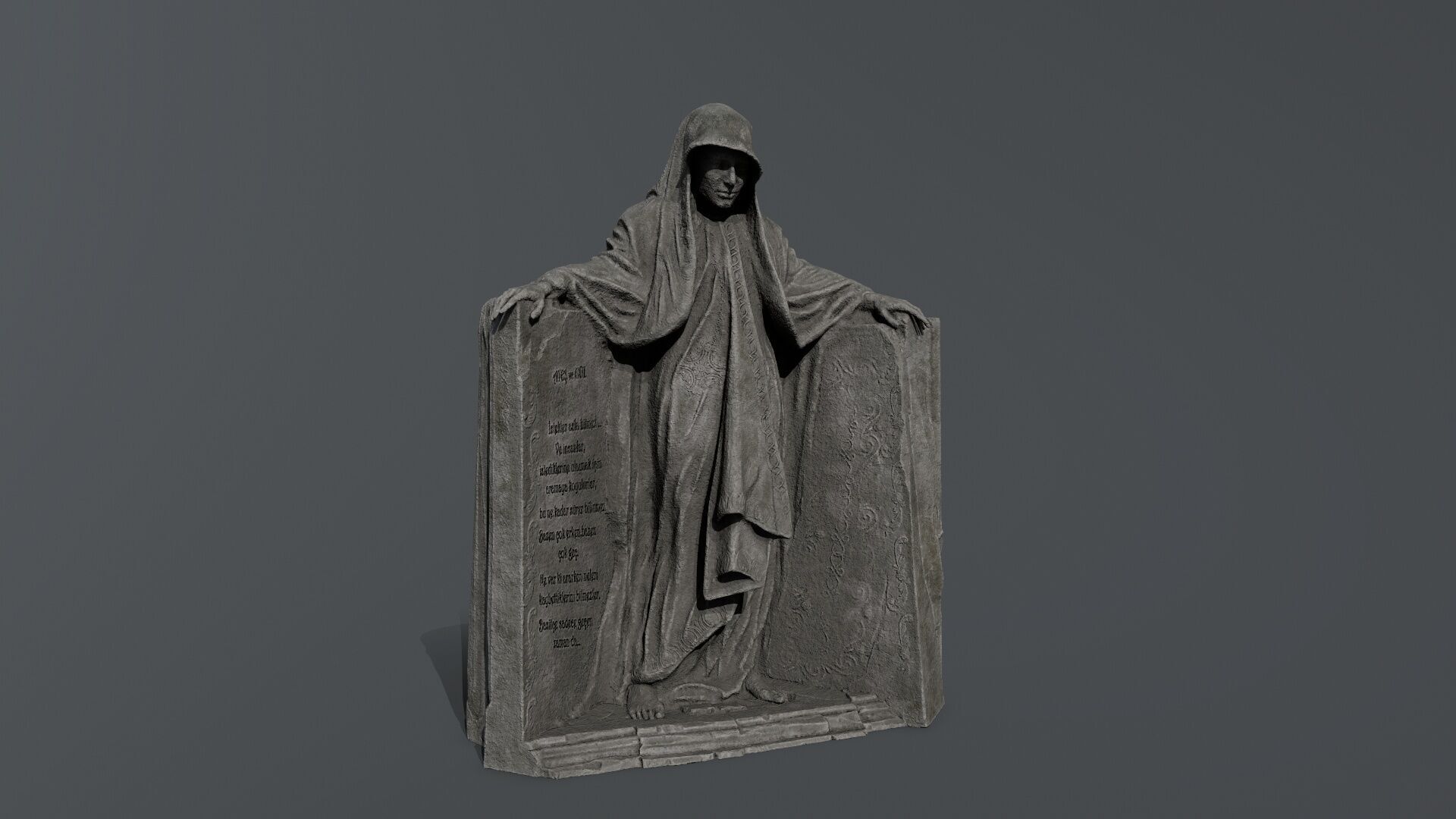 Dark Woman Low-poly 3D model_9