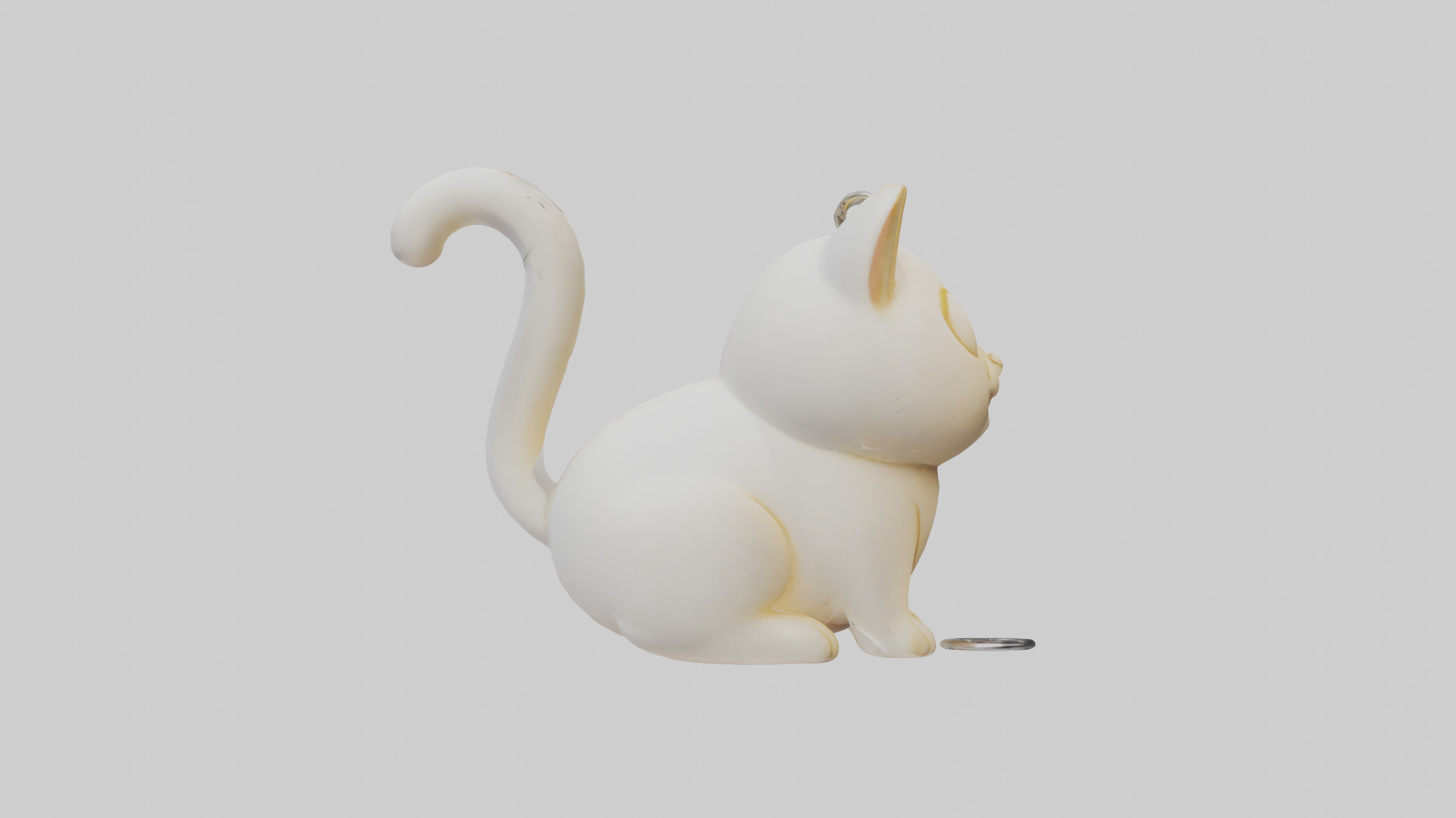 Catshaped keychain model 3D model_13