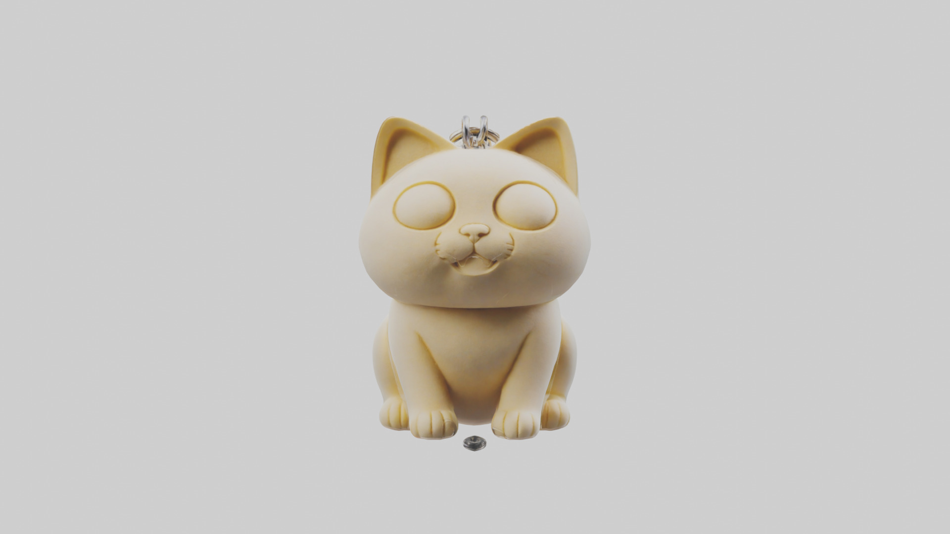Catshaped keychain model 3D model_9