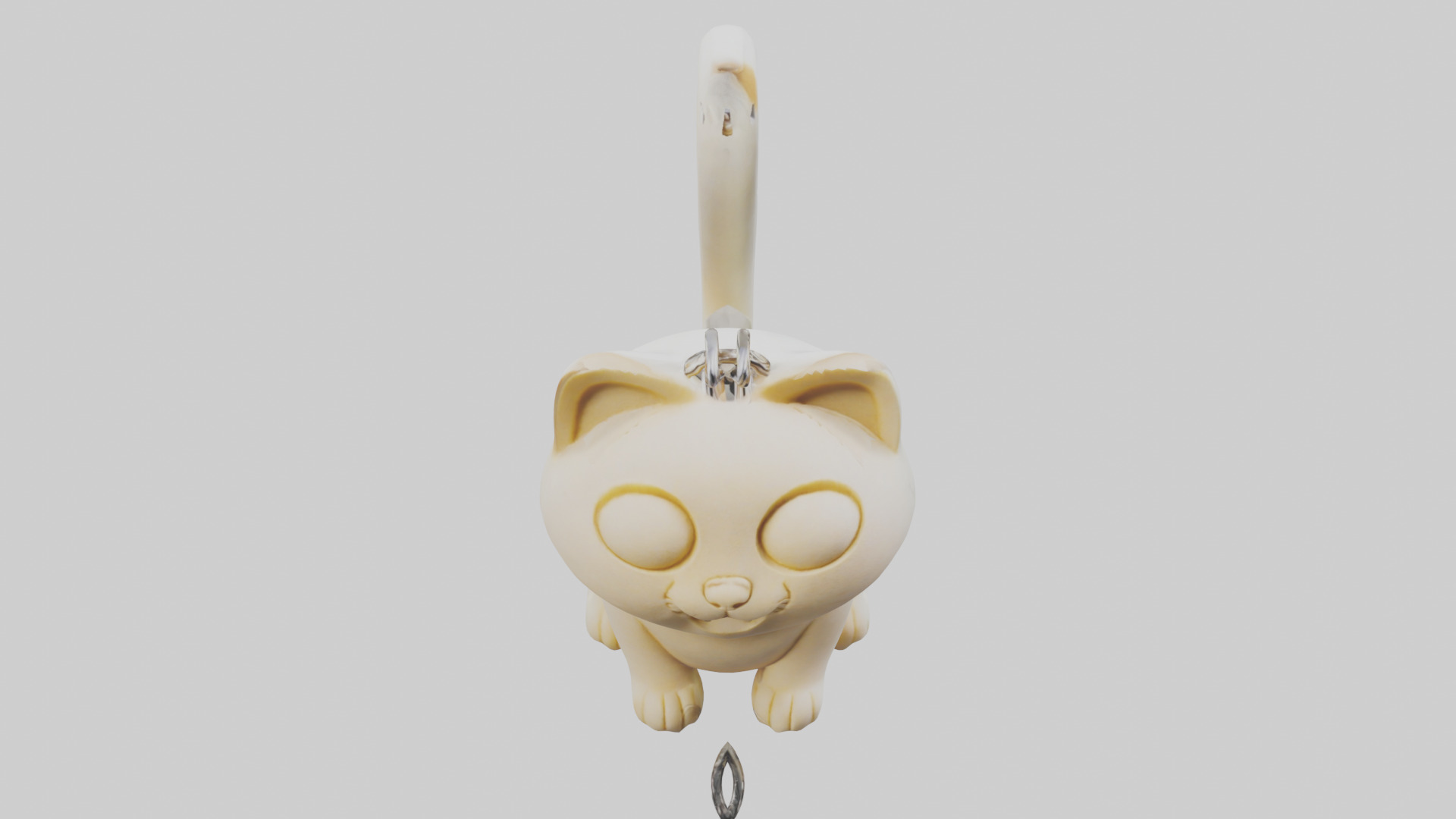 Catshaped keychain model 3D model_16