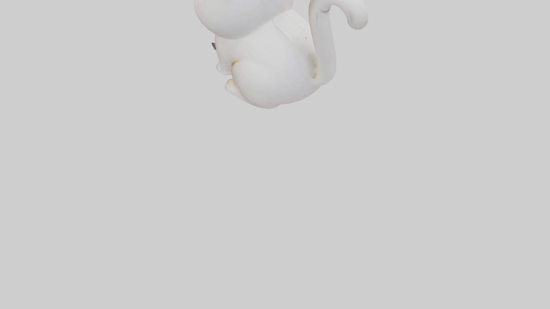 Catshaped keychain model 3D model_3