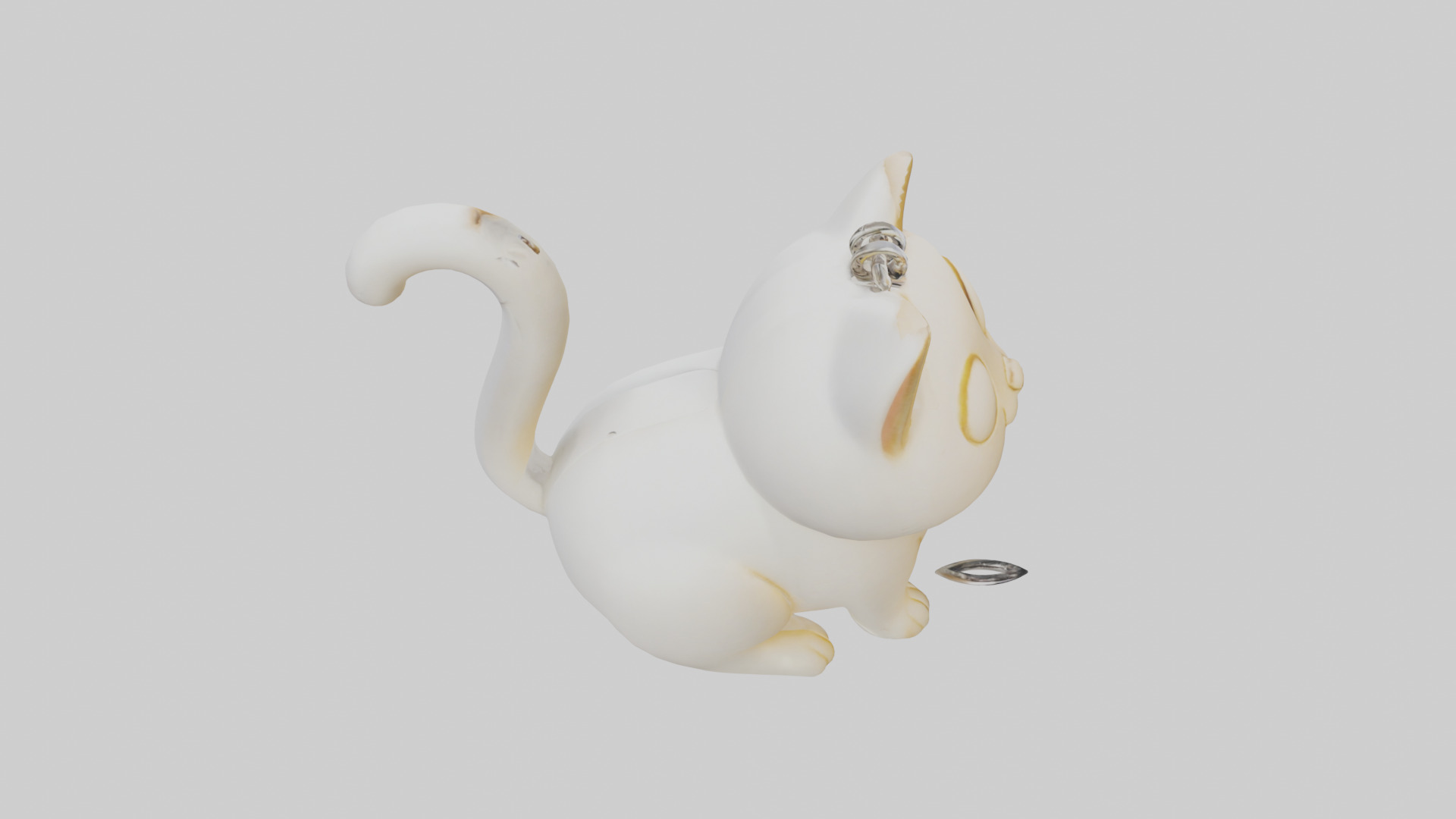 Catshaped keychain model 3D model_18