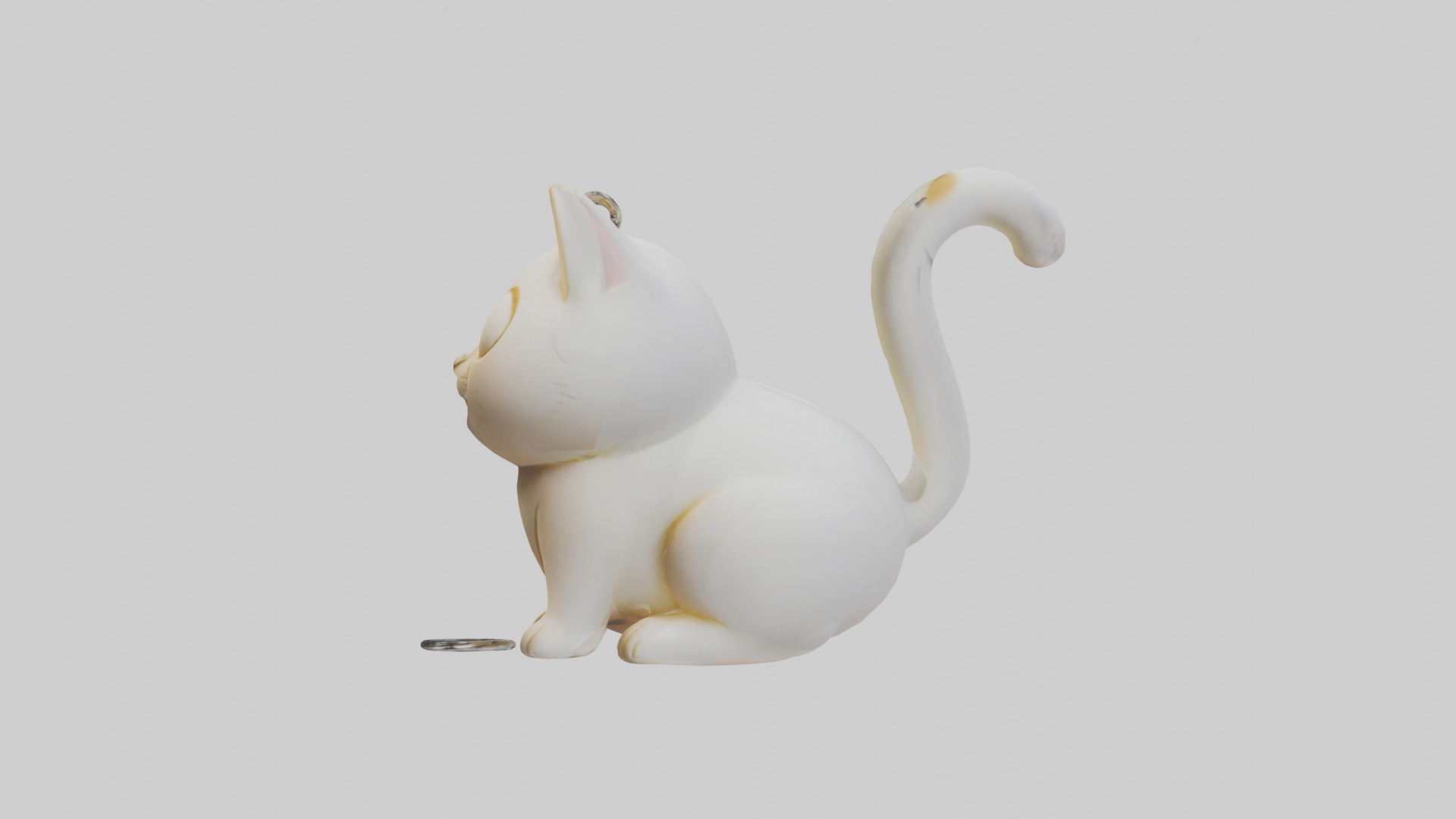 Catshaped keychain model 3D model_12