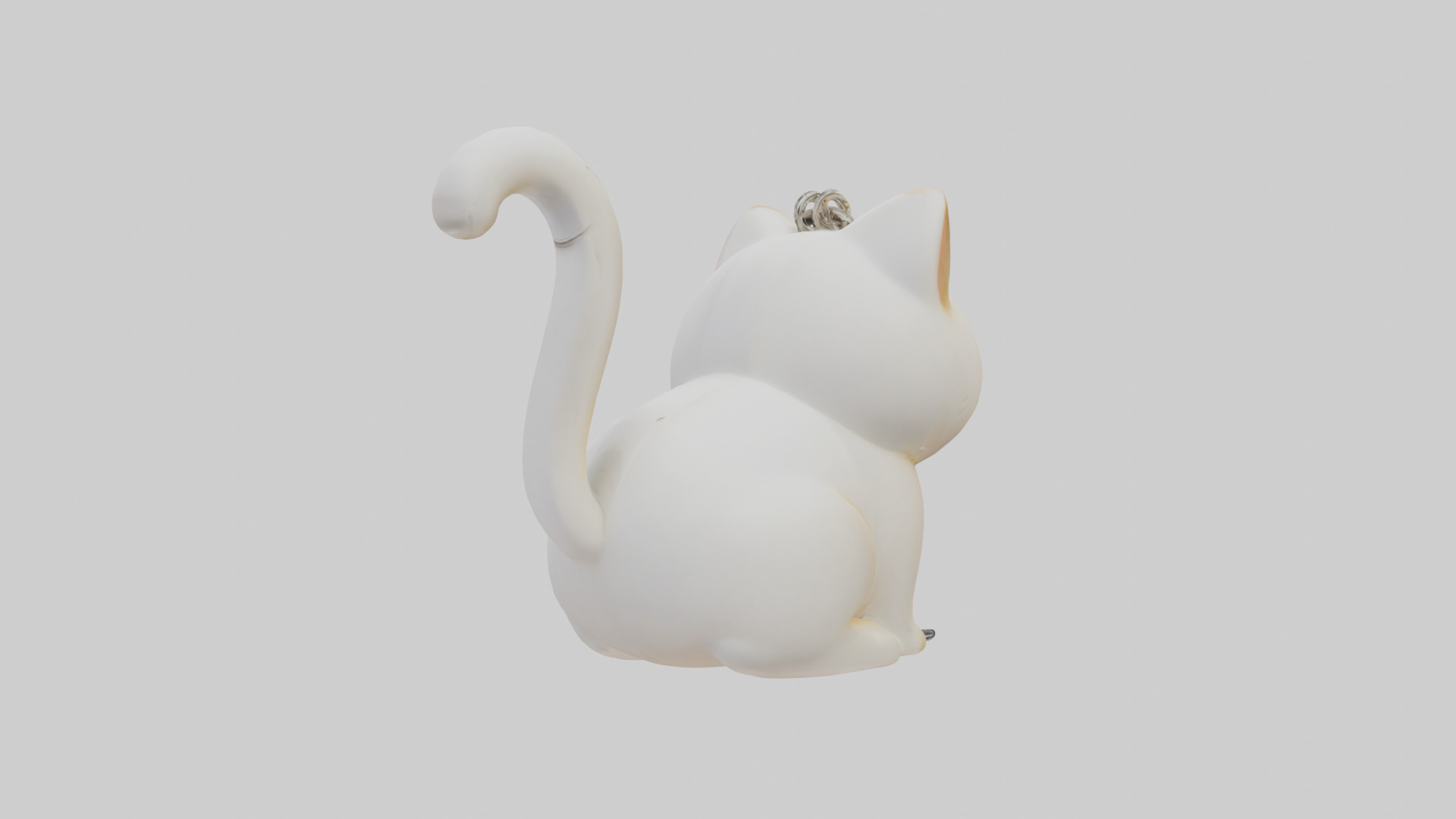 Catshaped keychain model 3D model_2
