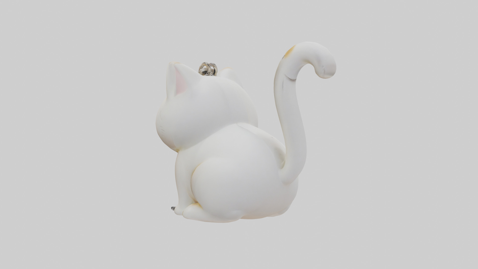 Catshaped keychain model 3D model_1