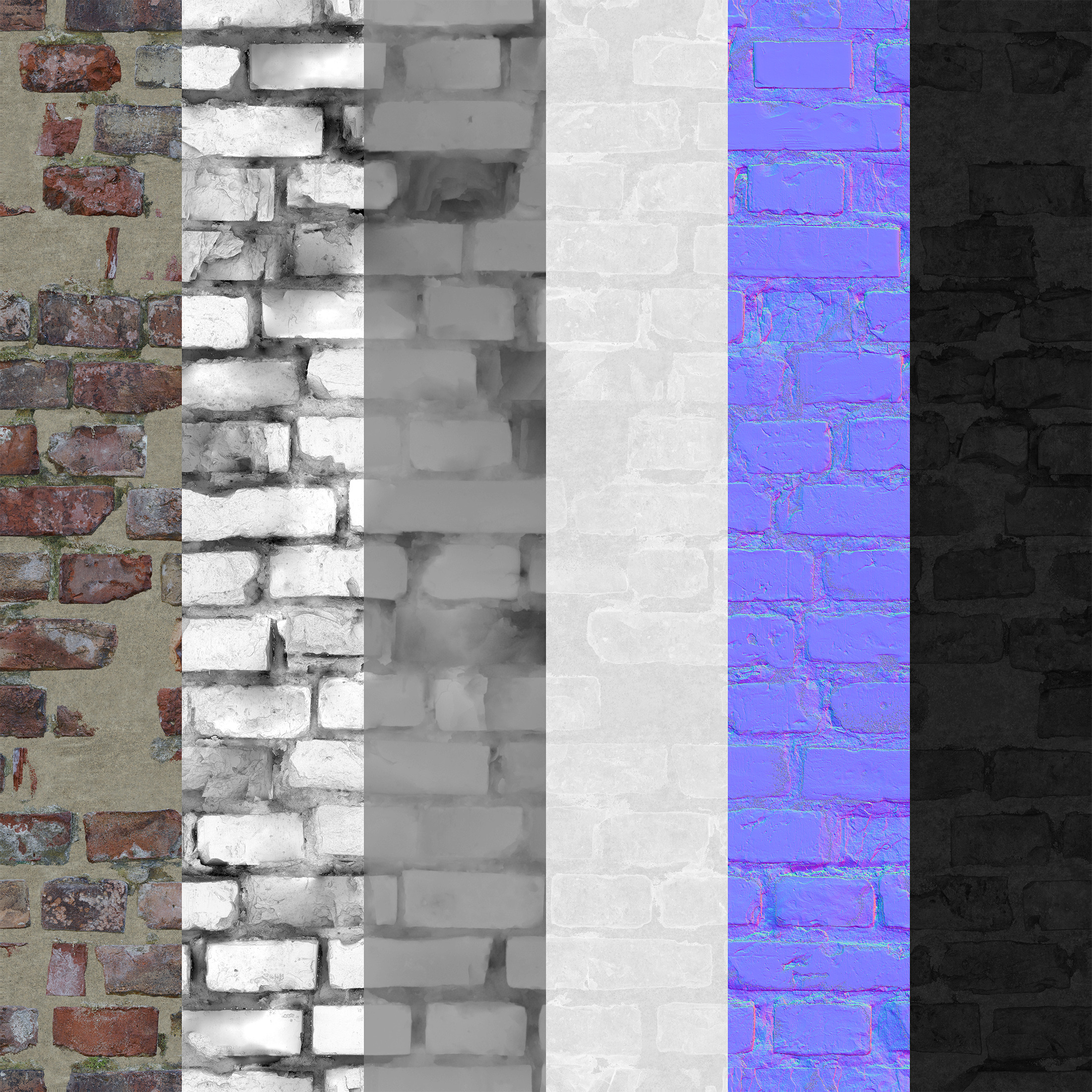 Brick 11pbr 4k png seamless 4k Texture_6