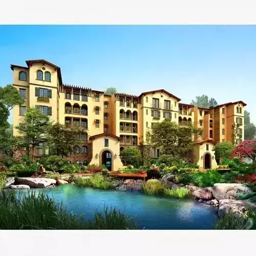 Building apartment with roof