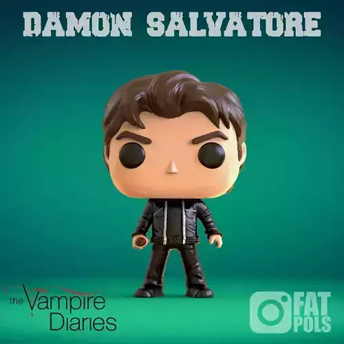 DAMON SALVATORE - VAMPIRE DIARIES - CUSTOM POP 3D print model
