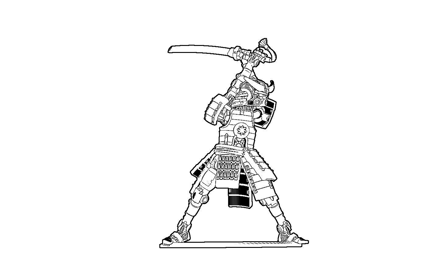 Robo Samurai Mk 8 3D print model_13