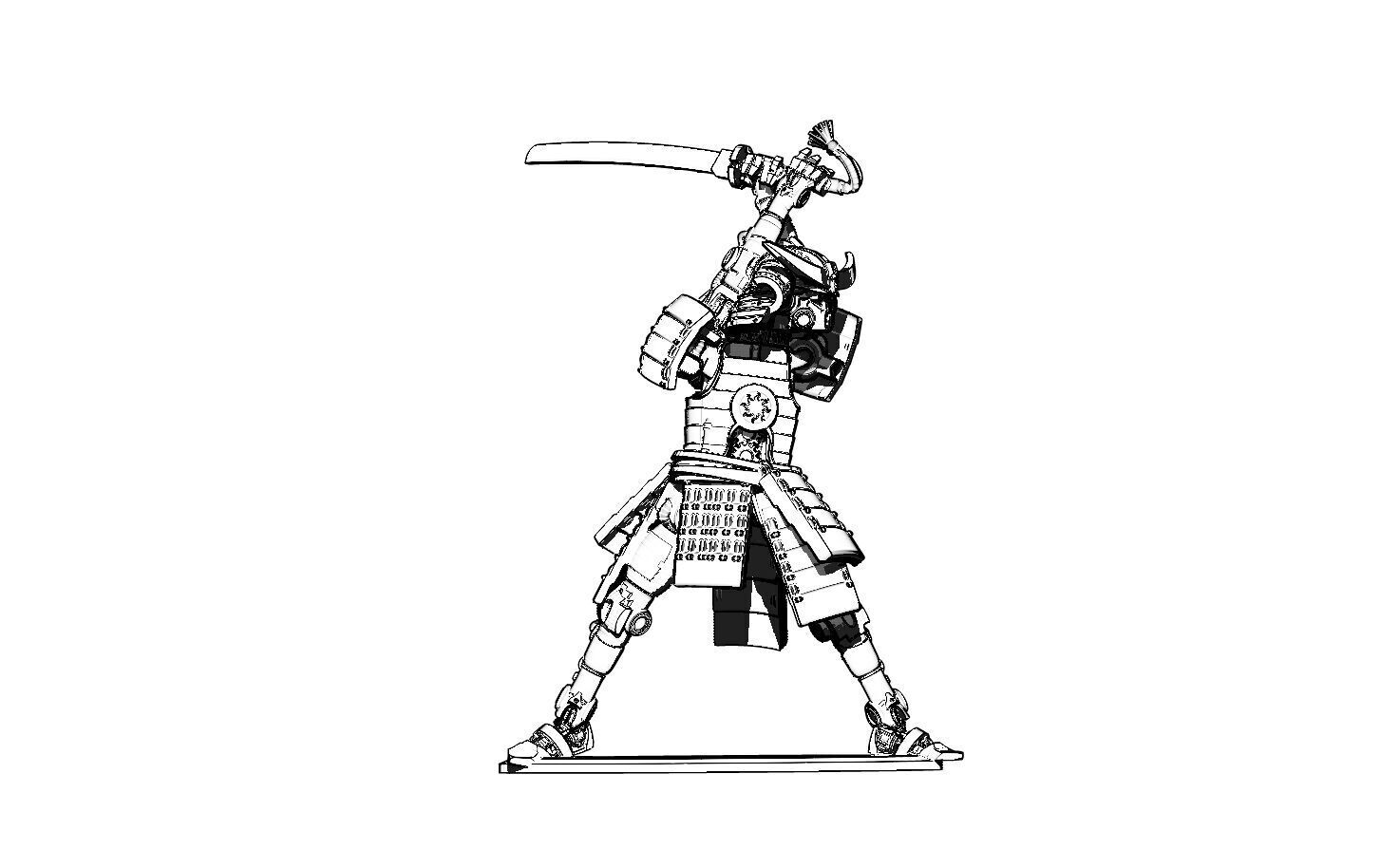 Robo Samurai Mk 8 3D print model_12