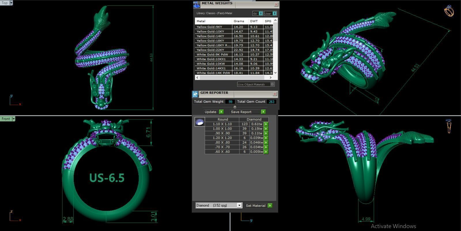 Dragon Ring 3D print model_4