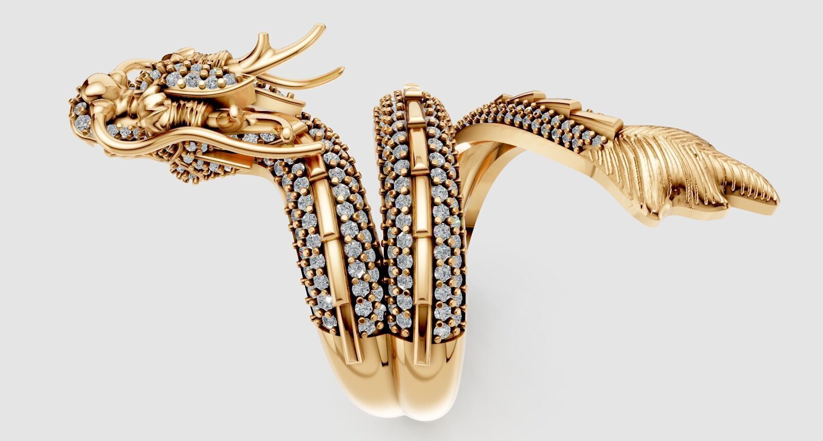 Dragon Ring 3D print model_1