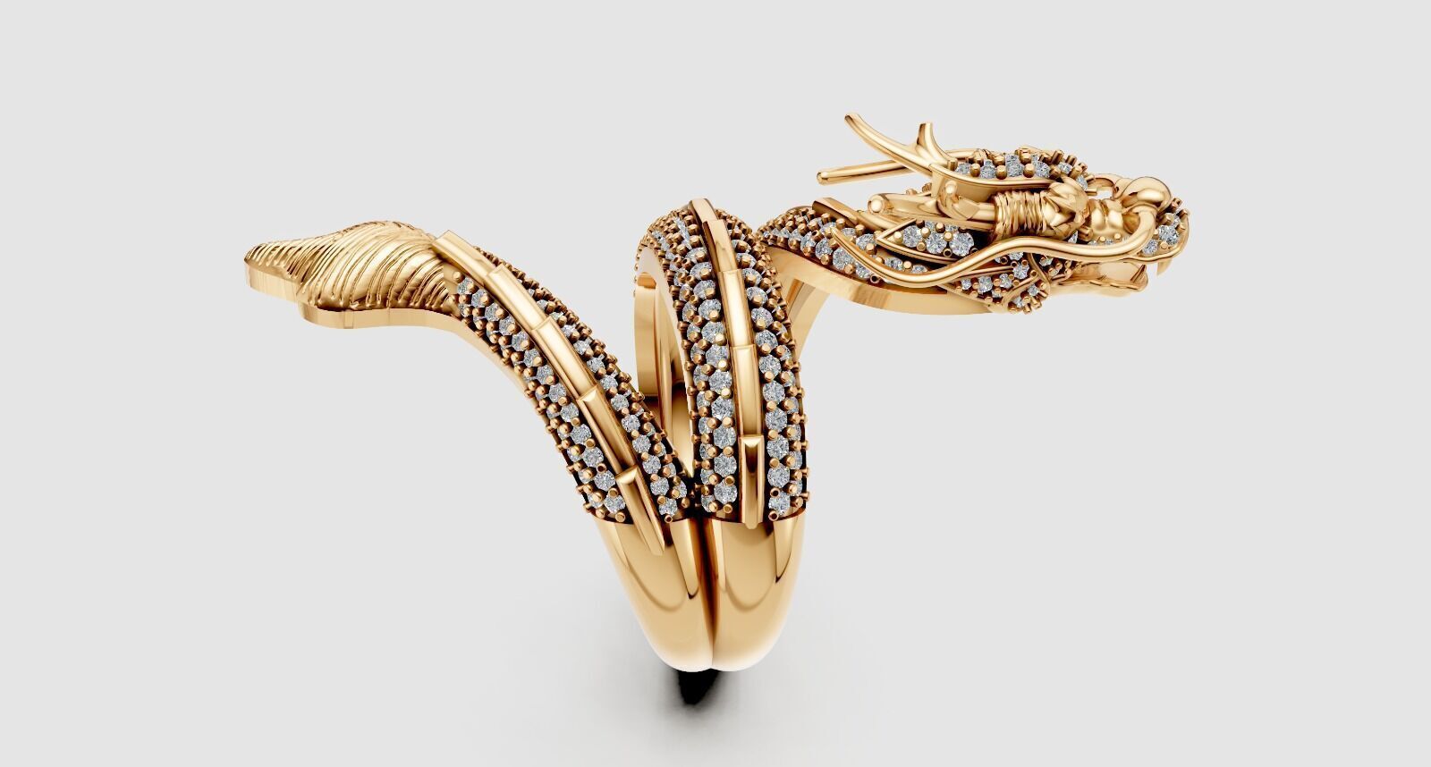 Dragon Ring 3D print model_2