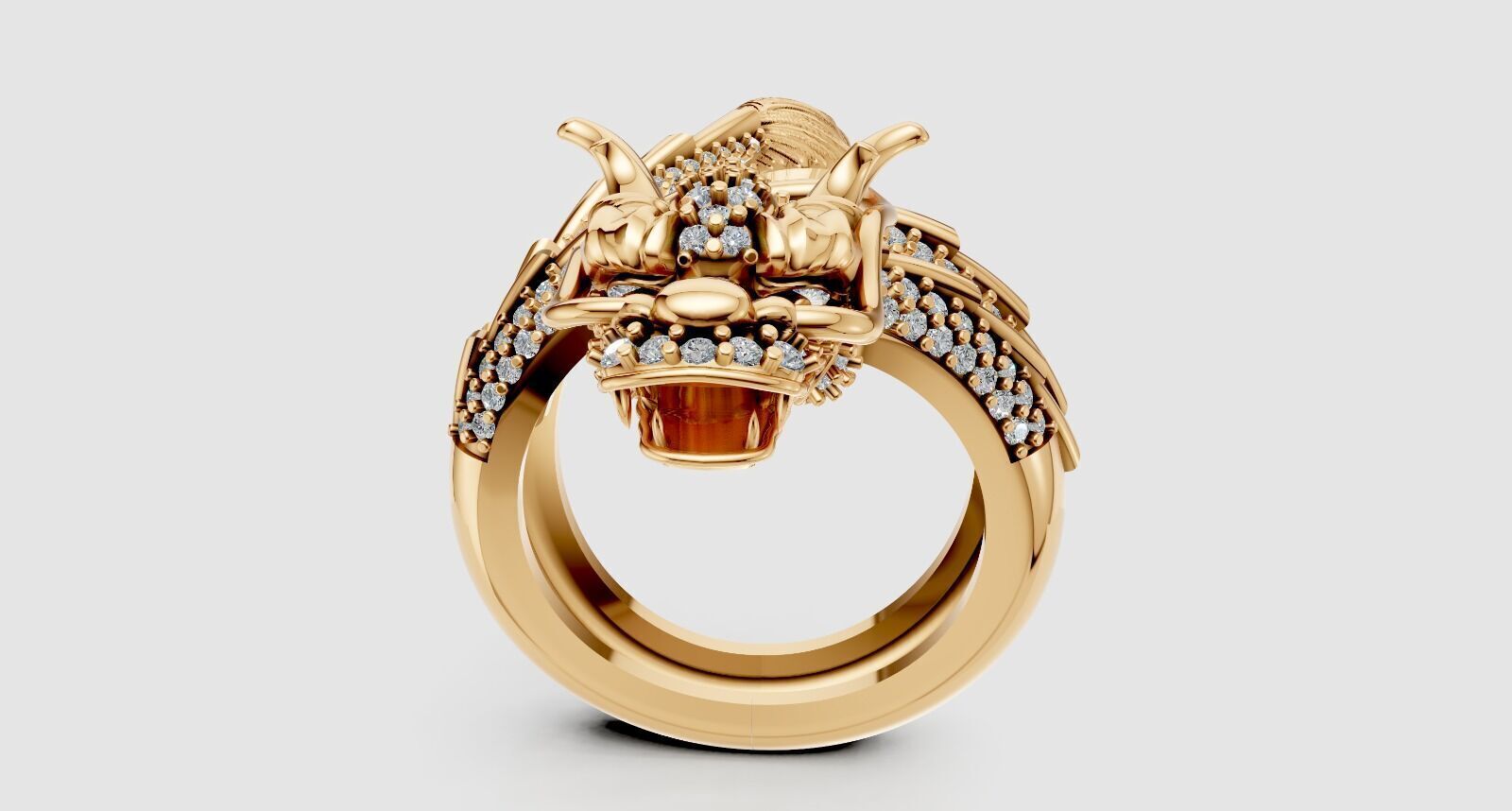 Dragon Ring 3D print model_3