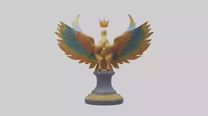 Celestial Phoenix statue model
