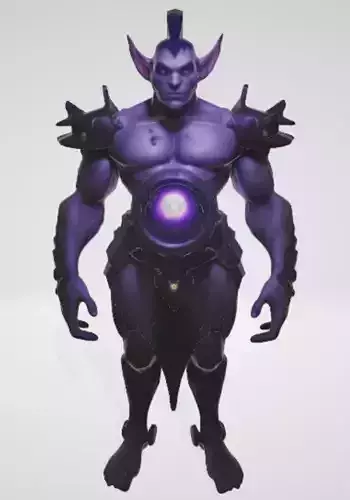 Muscular Fantasy Character 3D model