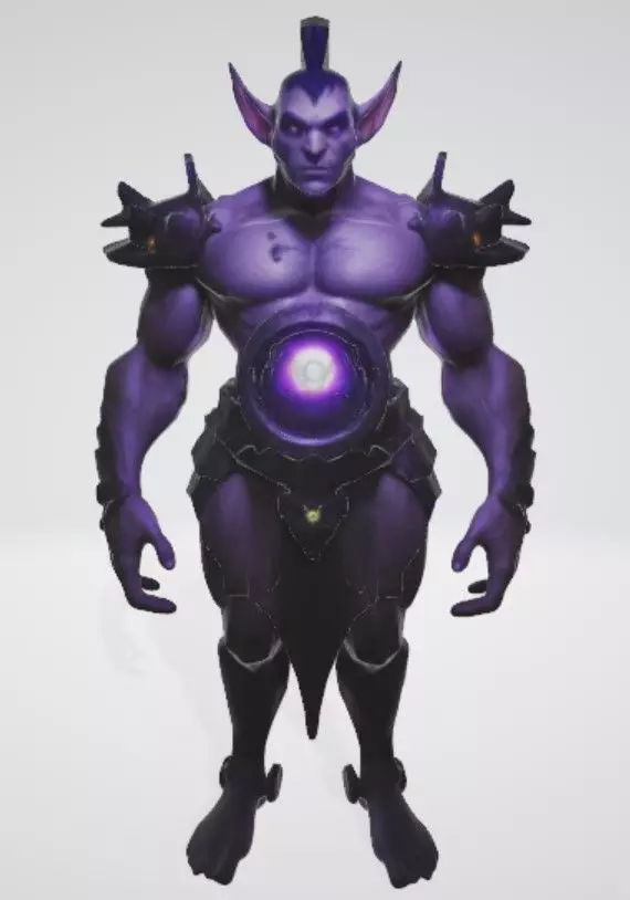 Muscular Fantasy Character 3D model_0