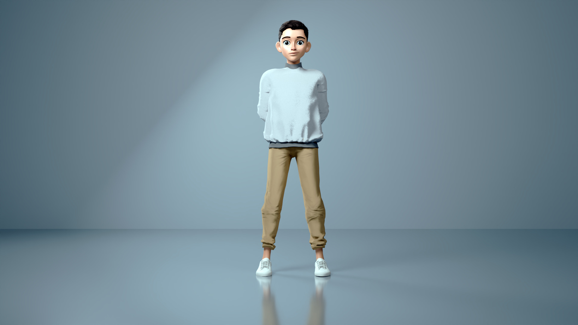 Teen Guy 3d rigged mesh for animation 3D model 3D model_1