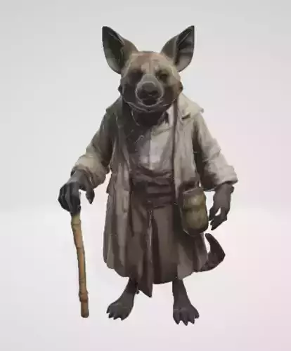 Hybrid Hyena Fantasy Character