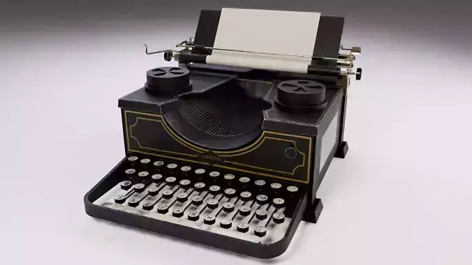 High-Quality 3D Typewriter Model