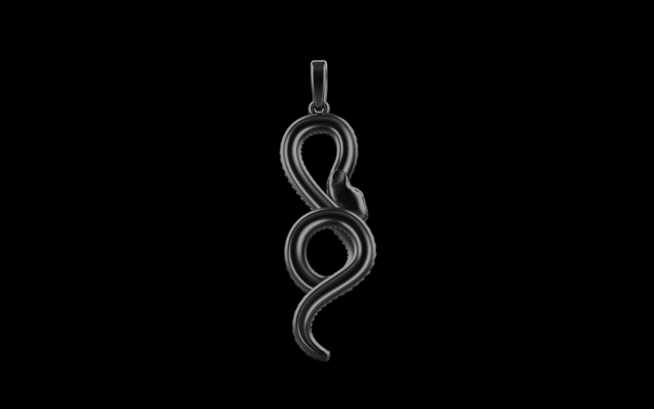 lightweight eternity snake pendant model 964 3D print model_17