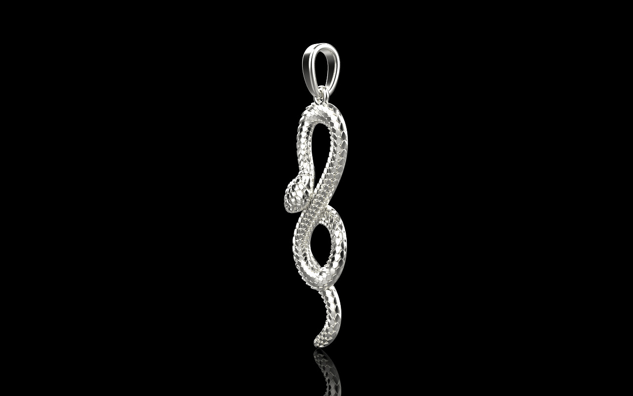 lightweight eternity snake pendant model 964 3D print model_38